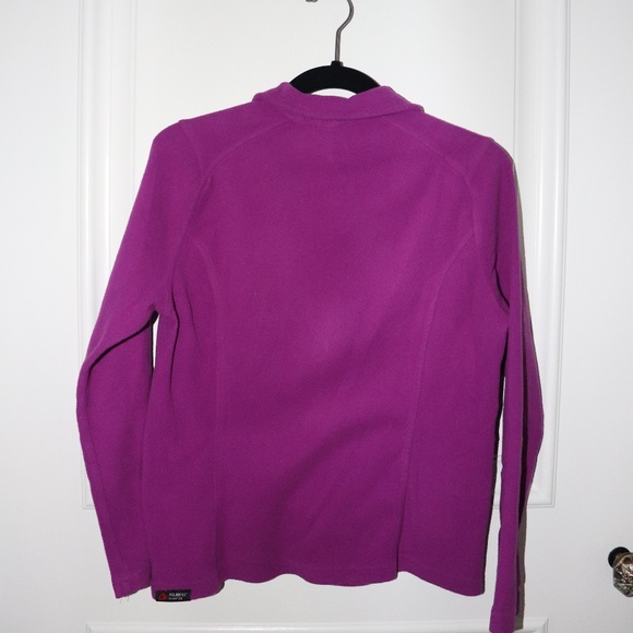Polartec Lands’ End Purple Fleece Pullover | Warm Outdoor Quarter-Zip - Picture 2 of 5